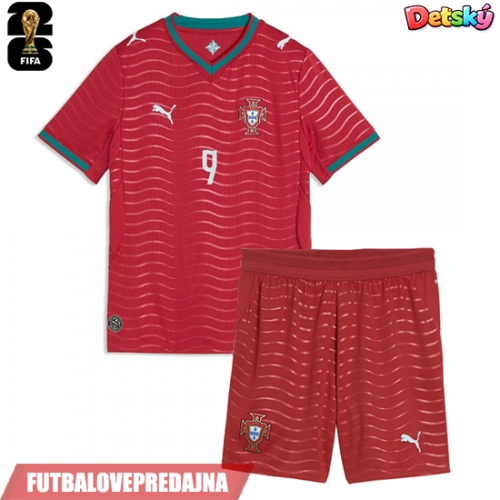 Lacne Dětský Futbalové dres Portugalsko Goncalo Ramos #9 MS 2026 Krátky Rukáv - Domáci (+ trenírky)